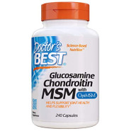 Для суглобів і зв'язок Doctor's Best Glucosamine Chondroitin MSM with OptiMSM, 240 капсул