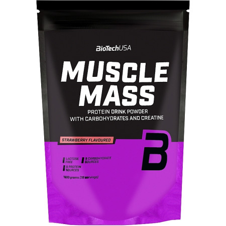 Безлактозний гейнер BioTech Muscle Mass, 1000 грам