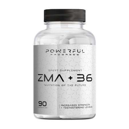 Цинк магній і вітамін Б6 Powerful Progress ZMA+B6, 90 капсул