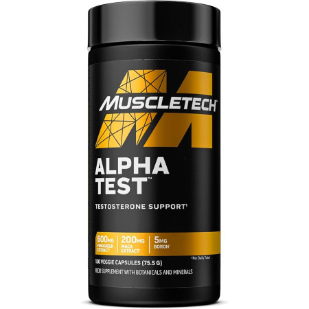 Тестобустер MuscleTech Alpha Test, 120 капсул