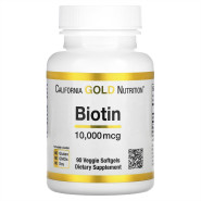 Біотин California Gold Nutrition Biotin 10,000 mcg, 90 капсул