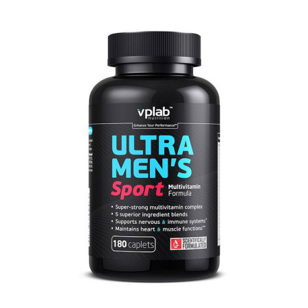 Мультивітаміни для чоловіків VP Lab Ultra Men`s Sport Multivitamin, 180 капсул Мультивітаміни для чоловіків VP Lab Ultra Men`s Sport Multivitamin, 180 капсул