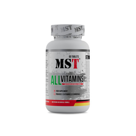 Вітаміни та мінерали MST Nutrition All Vitamins, 60 таблеток