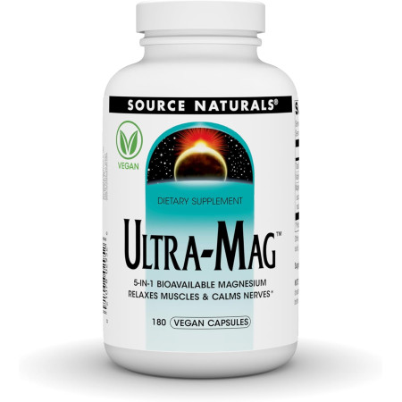 Магний комплекс Source Naturals Ultra-Mag, 180 капсул