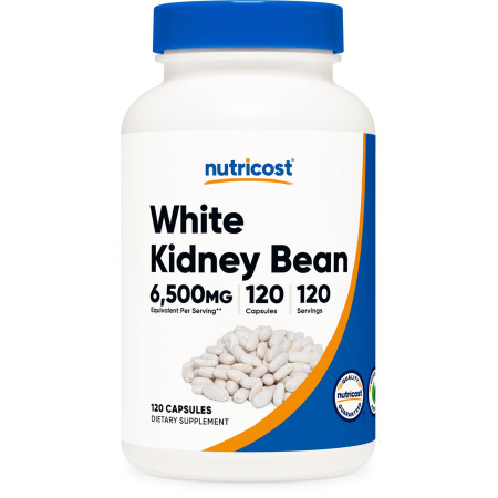Екстракт білої квасолі, блокатор вуглеводів Nutricost White Kidney Bean 6500 mg, 120 капсул
