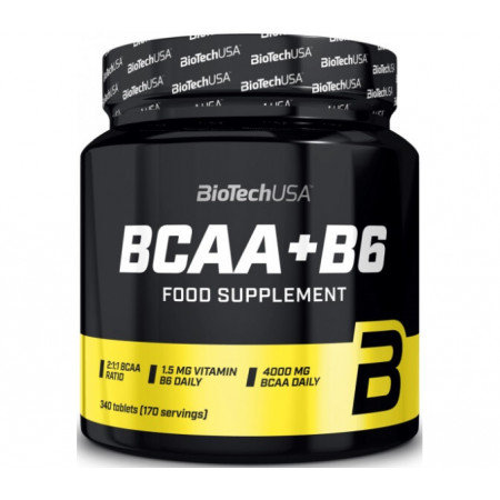 Амінокислоти ВСАА і вітамін Б6 BioTech BCAA+B6, 340 таблеток