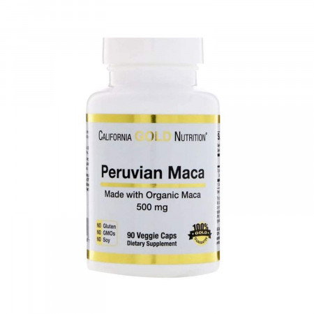 Мака перуанська California Gold Nutrition Peruvian MACA 500 mg, 90 капсул