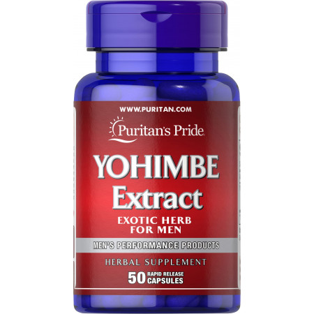 Екстракт йохімбе Puritan's Pride Yohimbe 1000 mg, 50 капсул
