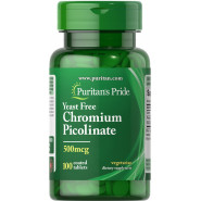 Хром піколінат Puritan's Pride Chromium Picolinate 500 mcg Yeast Free, 100 таблеток