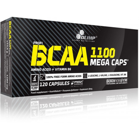 БЦАА Амінокислоти Olimp BCAA Mega Caps 1100, 120 капсул