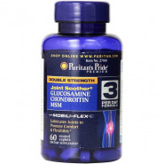Для суглобів і зв'язок Puritan's Pride Double Strength Glucosamine, Chondroitin & MSM, 60 капсул