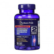 Для суглобів і зв'язок Puritan's Pride Triple Strength Glucosamine Chondroitin and MSM, 90 капсул