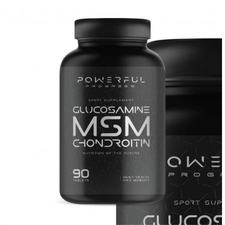 Хондропротектор Powerful Progress Glucosamine, Chondroitin MSM, 90 таблеток