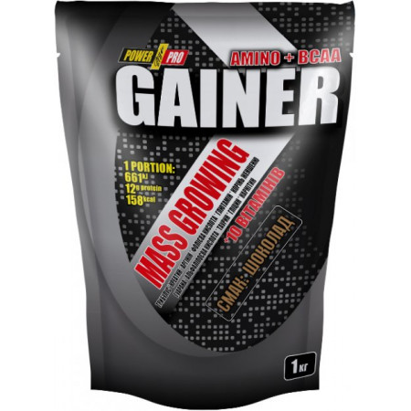 Гейнер для набору ваги Power Pro Mass Growing Gainer, 1000 грам