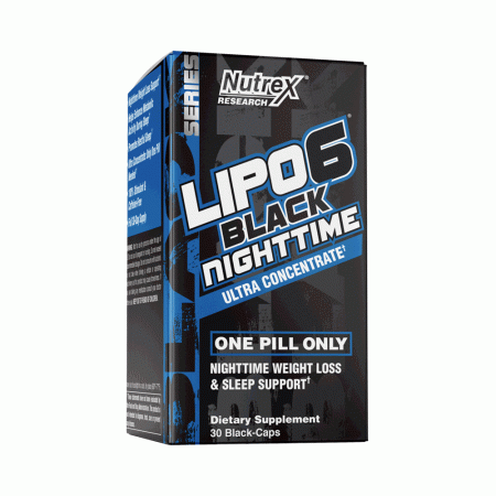 Нічний жироспалювач Nutrex Lipo 6 Black NightTime Ultra Concentrate, 30 капсул