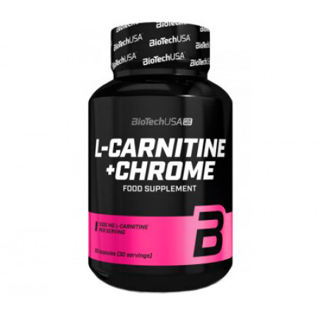 Л-карнітин з хромом BioTech L-Carnitine + Chrome, 60 капсул