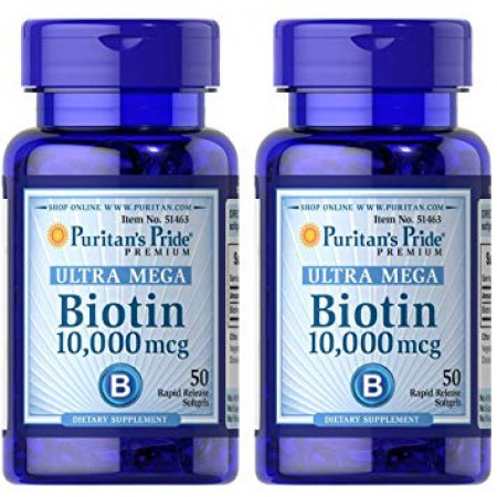 Вітамін Б7 Біотин Puritan`s Pride Biotin 10000 mcg, 50 капсул