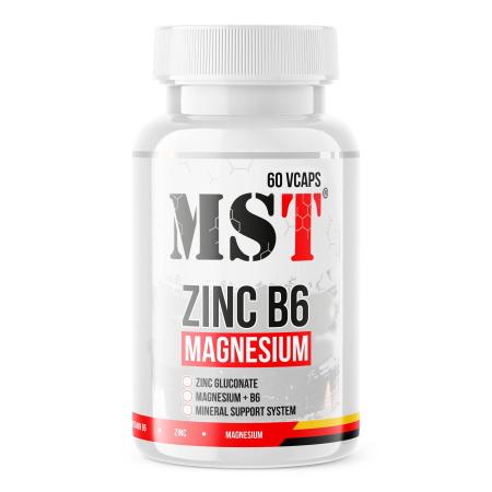 Цинк магній вітамін Б6 MST Nutrition ZMB6, 60 капсул