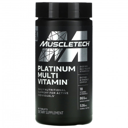 Мультивітаміни MuscleTech Platinum Multi Vitamin, 90 таблеток