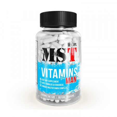 Мультивітаміни для чоловіків MST Nutrition Vitamins for Men, 90 капсул