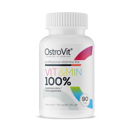 Вітаміни та мінерали Ostrovit 100% Vit & Min, 90 таблеток