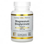 Магній бісгліцинат California Gold Nutrition Magnesium Bisglycinate 200 mg, 60 капсул